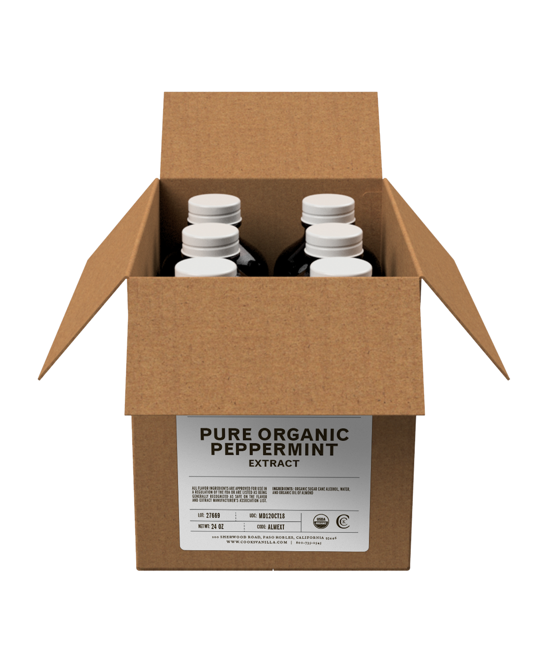 Flavoring | Organic Peppermint Extract (Pure) | Packs and Cases